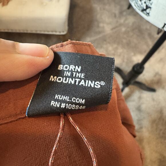 Kuhl Womens Luna Moto Jacket Size XS Dark Red-ish Orange Snap Front Stretch Trim - Picture 5 of 7